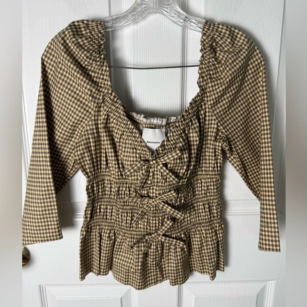 Reformation NEW Lauryn Top Gingham 10 - Picture 2 of 5